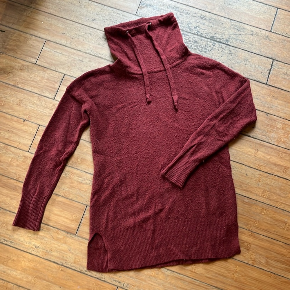 Rust cowl neck sweater